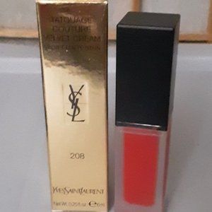 Yves Saint Laurent Tatouage Couture Velvet Cream Lipstick #208 Rouge Faction